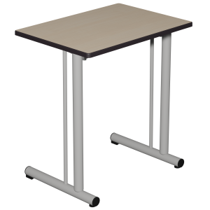Table TAGE renforcée plateau ép.21 mm stratifié chant polyuréthane piètement époxy - 70x50 cm - T6