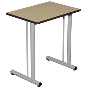 Table TAGE renforcée plateau ép.21 mm stratifié chant polyuréthane piètement époxy - 70x50 cm - T6