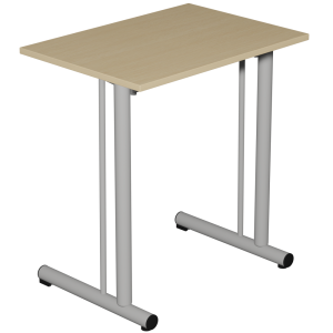 Table TAGE renforcée plateau ép.19 mm mélaminé chant ABS piètement époxy - 70x50 cm - T6