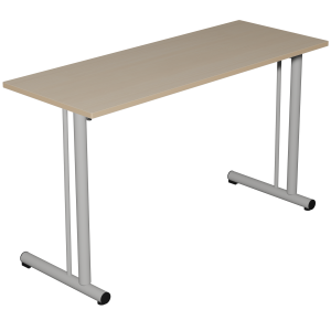 Table TAGE renforcée plateau ép.21 mm stratifié chant bois piètement époxy - 130x50 cm - T6