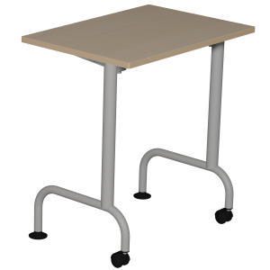 Table LEM plateau ép.21 mm stratifié chant bois piètement époxy - 70x50 cm - T6