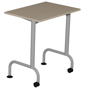 Table LEM plateau ép.19 mm mélaminé chant ABS piètement époxy - 70x50 cm - T6