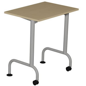 Table LEM plateau ép.19 mm mélaminé chant ABS piètement époxy - 70x50 cm - T6