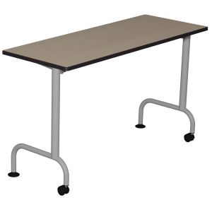 Table LEM plateau ép.21 mm stratifié chant polyuréthane piètement époxy - 130x50 cm - T6