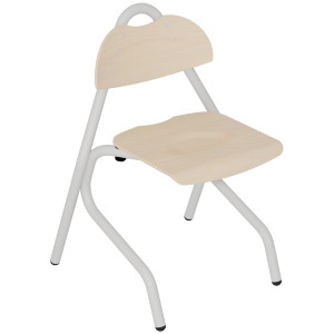 Chaise TEMPO assise et dossier bois Blueprotech® piètement époxy - T3