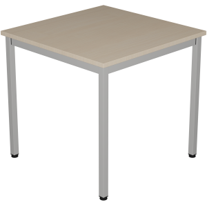 Table CARÉLIE plateau ép.24 mm stratifié chant ABS piètement carré époxy - 80x80 cm - T6