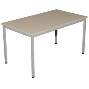 Table CARÉLIE plateau ép.24 mm stratifié chant ABS piètement carré époxy - 140x60 cm - T6