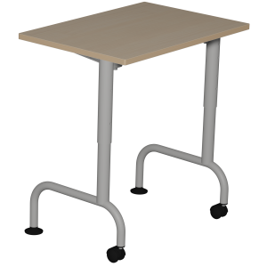 Table LEM HR plateau ép.21 mm stratifié chant bois piètement époxy - 70x50 cm - T3 à T6