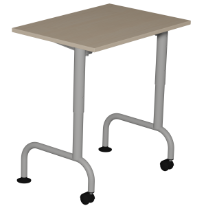 Table LEM HR plateau ép.19 mm mélaminé chant ABS piètement époxy - 70x50 cm - T3 à T6
