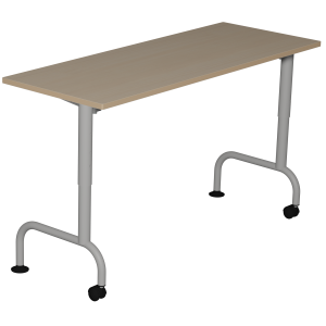 Table LEM HR plateau ép.21 mm stratifié chant bois piètement époxy - 130x50 cm - T3 à T6