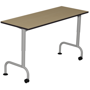 Table LEM HR plateau ép.21 mm stratifié chant polyuréthane piètement époxy - 130x50 cm - T3 à T6