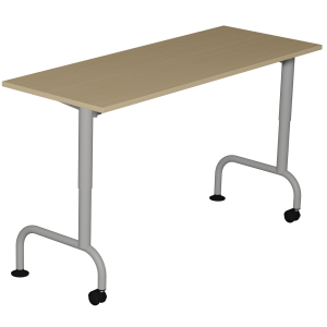 Table LEM HR plateau ép.19 mm mélaminé chant ABS piètement époxy - 130x50 cm - T3 à T6