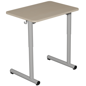 Table TAGE HR plateau ép.21 mm stratifié chant ABS arrondis piètement époxy - 70x50 cm - T3 à T6