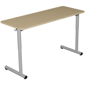 Table TAGE HR plateau ép.21 mm stratifié chant ABS arrondis piètement époxy - 130x50 cm - T3 à T6