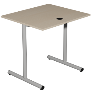 Table HUBBE plateau ép.19 mm mélaminé chant ABS piètement époxy - 80x70 cm - T6