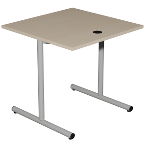 Table HUBBE plateau ép.24 mm stratifié chant ABS piètement époxy - 80x80 cm - T6