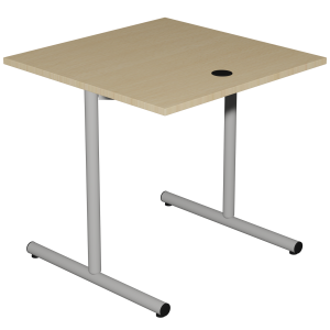 Table HUBBE plateau ép.24 mm stratifié chant ABS piètement époxy - 80x80 cm - T6