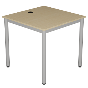 Table INFO plateau ép.19 mm mélaminé chant ABS piètement époxy - 80x70 cm - T6