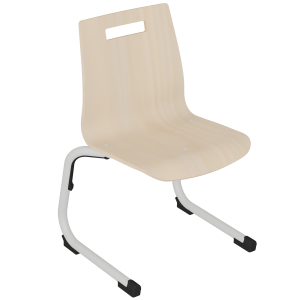 Chaise SWEET II coque C1 Classic bois Blueprotech® piètement époxy - T4
