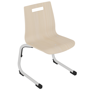 Chaise GIPSY II coque C1 Classic bois Blueprotech® piètement aluminium époxy - T4