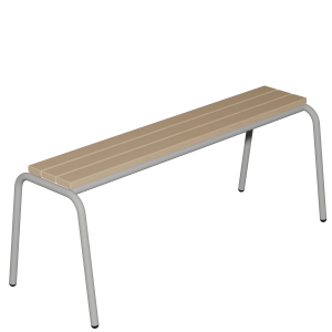 Banc MOLY hêtre massif vernis incolore piètement époxy - L120 cm - T6