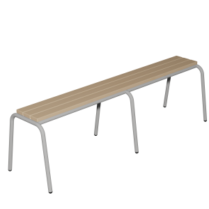 Banc MOLY hêtre massif vernis incolore piètement époxy - L160 cm - T6
