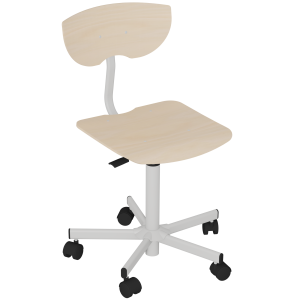Siège PAGALY HR à gaz mobile assise Blueprotech® piètement époxy - H43 à 61 cm