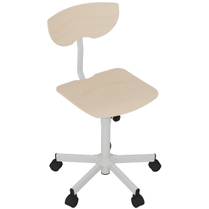 Siège PAGALY HR mobile assise Blueprotech® piètement époxy - H43 à 61 cm