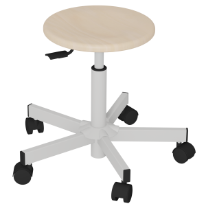 Tabouret PAGALY HR à gaz mobile assise Blueprotech® piètement époxy - H42 à 60 cm