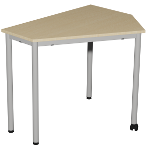 Table VERSATI plateau ép.21 mm stratifié chant ABS piètement époxy - 90x69 cm - T6