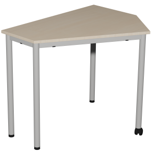 Table VERSATI plateau ép.19 mm mélaminé chant ABS piètement époxy - 90x69 cm - T6