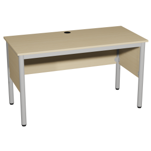 Bureau d’accueil NOVA plateau ép.19 mm mélaminé chant ABS piètement époxy - 135x64 cm - T6
