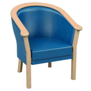 Fauteuil MAMBO tissu enduit piètement bois -angement L72xP66xH80 cm