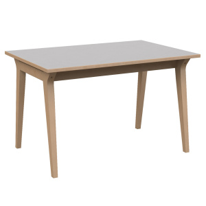 Table MATHILDE plateau ép.24 mm stratifié chant et piètement bois - 120x80 cm - T6