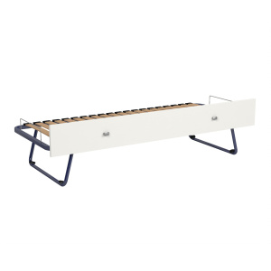 Lit gigogne sommier à lattes bandeau mélaminé structure époxy - 80x190 cm