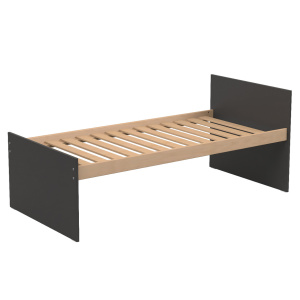 Lit TERRA mélaminé sommier à lattes rigides H50 cm - 90x190 cm