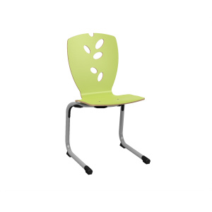 Chaise GALLA coque C11 Natura stratifié chant brut piètement aluminium époxy - T6