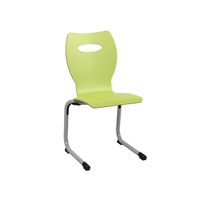 Chaise GALLA coque C20 Kary stratifié chant brut piètement aluminium époxy - T6