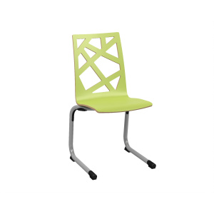 Chaise GALLA PREMIUM coque C5 Mozaïk stratifié chant brut piètement aluminium époxy - T6