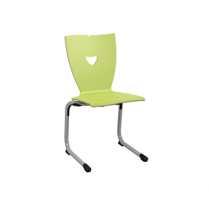 Chaise GALLA coque C8 Hello stratifié chant brut piètement aluminium époxy - T6