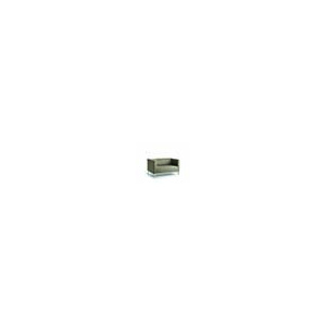 Canapé ARGO 2 places tissu enduit piètement chromé - L128xP76xH67,5 cm