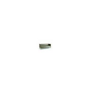 Canapé ARGO 3 places tissu enduit piètement chromé - L178xP76xH67,5 cm