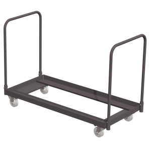 Chariot de transport pour 18 chaises pliantes - L127xP58xH89 cm - Noir RAL 9005