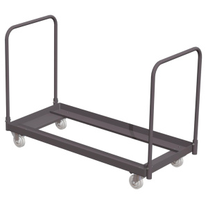 Chariot de transport pour 18 chaises pliantes - L127xP58xH89 cm - Noir RAL 9005