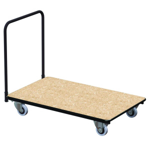 Chariot de transport pour tables pliantes jusqu'à 120x80 cm - L132xP80xH102 cm - Noir RAL 9005