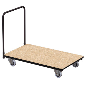 Chariot de transport pour tables pliantes jusqu'à 120x80 cm - L132xP80xH102 cm - Noir RAL 9005
