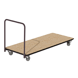 Chariot de transport pour tables pliantes jusqu'à 200x80 cm - L204xP80xH102 cm - Noir RAL 9005