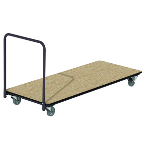 Chariot de transport pour tables pliantes jusqu'à 200x80 cm - L204xP80xH102 cm - Noir RAL 9005