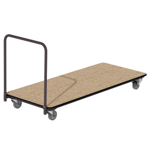 Chariot de transport pour tables pliantes jusqu'à 200x80 cm - L204xP80xH102 cm - Noir RAL 9005
