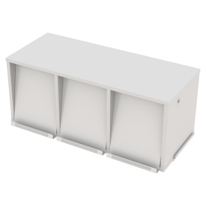Présentoir à périodiques LINÉAL/NATUR mélaminé 3 portes époxy à intégrer pour rayonnage L90 cm